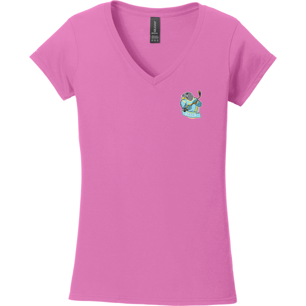 Atlantic City Seals Softstyle Ladies Fit V-Neck T-Shirt