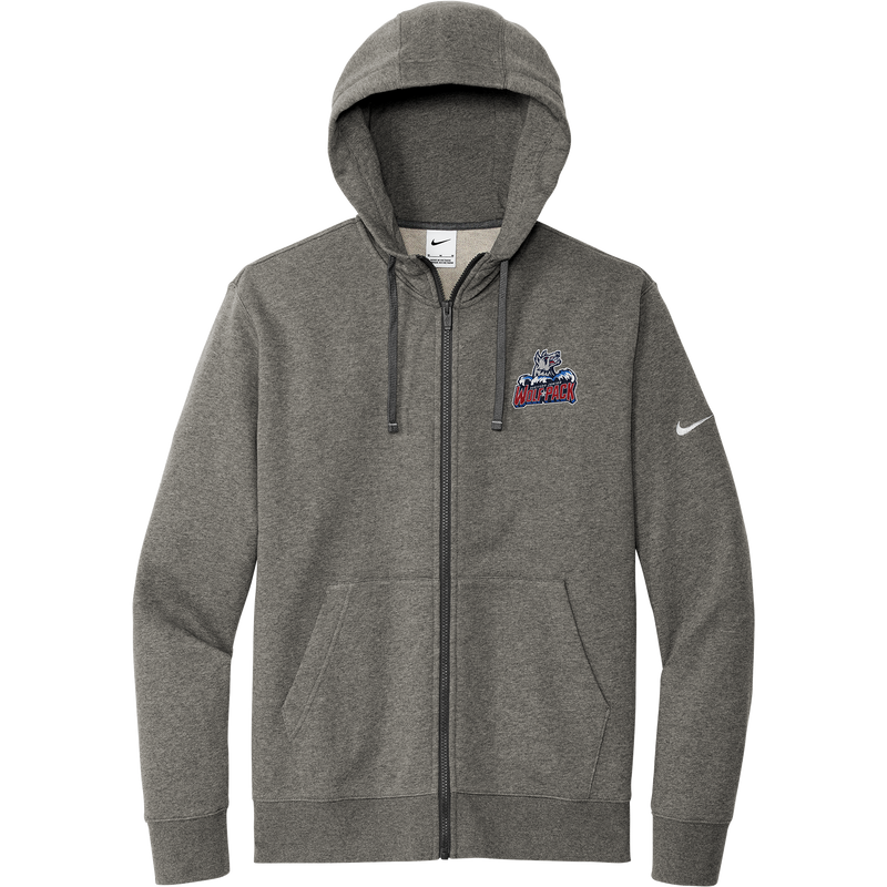 Hartford Jr. Wolfpack Nike Club Fleece Sleeve Swoosh Full-Zip Hoodie