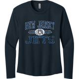 NJ Jets Women's Cotton Relaxed Long Sleeve Tee