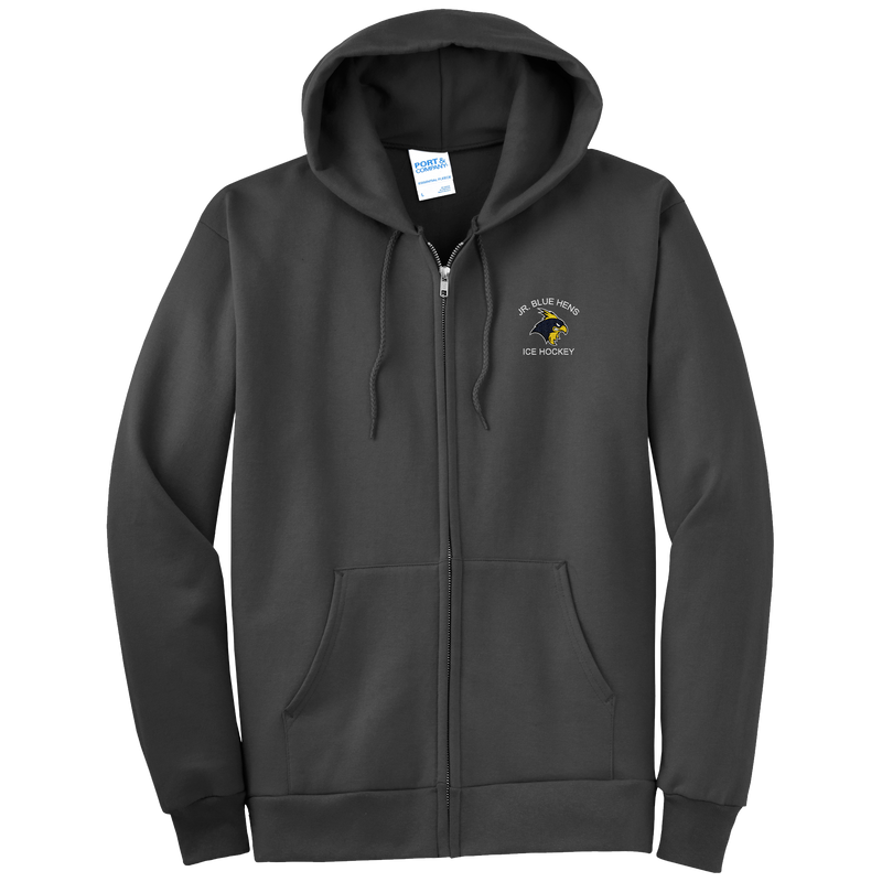 Delaware Jr. Blue Hens Tall Essential Fleece Full-Zip Hooded Sweatshirt